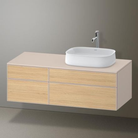 Duravit Zencha jobbos alsószekrény 130, dió fiókrendezővel, natúr tölgy/matt taupe ZE4827030830G00