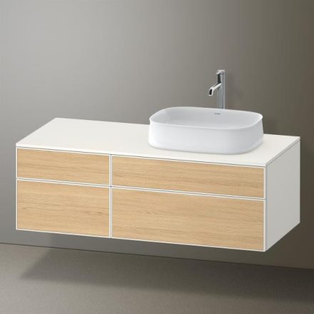 Duravit Zencha jobbos alsószekrény 130, dió fiókrendezővel, natúr tölgy/matt fehér ZE4827030840G00