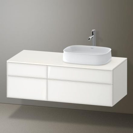 Duravit Zencha jobbos alsószekrény 130, fiókrendező nélkül, fehér üveg/matt fehér ZE4827064840000