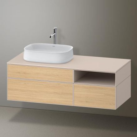 Duravit Zencha balos alsószekrény 130, fiókrendező nélkül, natúr tölgy/matt taupe ZE4828030830000