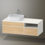 Duravit Zencha balos alsószekrény 130, fiókrendező nélkül, natúr tölgy/matt fehér ZE4828030840000