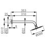 Ferro Slimline ívelt 20 cm fejzuhany zuhanykarral, fekete NPT11BL