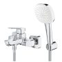 Grohe Cubeo Egykaros fürdőcsaptelep zuhanyszettel, króm 1018140000