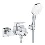 Grohe Cubeo Egykaros fürdőcsaptelep zuhanyszettel, króm 1018140000