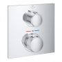 Grohe Allure 1 fogyasztós falsík mögötti termosztátos csaptelep, króm 19380002