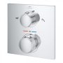 Grohe Allure termosztátos zuhanycsaptelep 2 fogyasztóhoz, zuhanyváltóval, króm 19446002