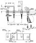 Grohe Lineare 4-lyukas egykaros kádkombináció, rozsdamentes acél hatású 19577DC1