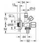 Grohe kombinált sarokszelep 1/2-3/8 ropp. 22036000