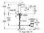 Grohe Essence grafit egykaros mosdócsaptelep leeresztőgarnitúrával, S-méret 23589A01