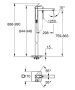 Grohe Eurocube egykaros kádtöltő csaptelep, króm 23672001