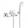 Grohe Eurostyle egykaros kádcsaptelep zuhanyváltóval, kádkifolyóval, zuhanyszettel, króm 2372930A