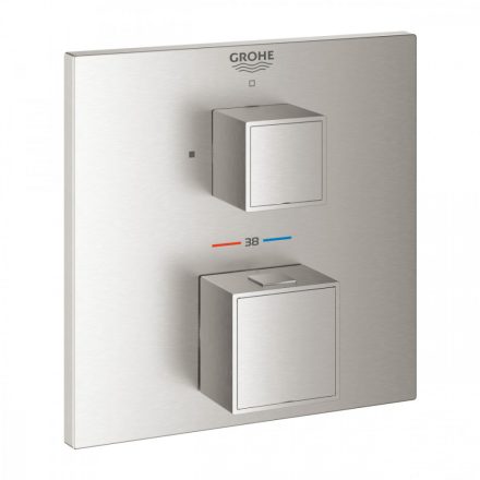 Grohe Grohtherm Cube termosztátos zuhanycsaptelep, rozsdamentes acél hatású 24153DC0