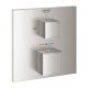 Grohe Grohtherm Cube termosztátos csaptelep, rozsdamentes acél hatású 24155DC0