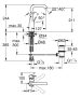 Grohe Essence egykaros mosdócsaptelep, L-es méret, elfordítható kifolyóval, rose arany 24174DA1