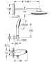 Grohe Rainshower System SmartControl Mono 360 kombi termosztátos zuhanyrendszer, falon belüli szerelés, króm 26446000