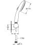 Grohe Tempesta 110 víztakarékos fali kádszett 2 funkciós kézizuhannyal, króm 27601003