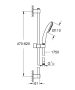 Grohe Tempesta 110 zuhanyszett 1 funkciós zuhannyal, 60 cm-es rúddal, króm 27853003