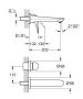 Grohe Eurostyle 2-lyukas fali mosdócsaptelep, M-es méret, króm 29097003