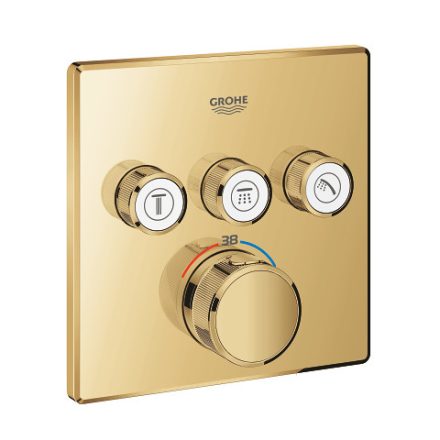Grohe Grohtherm SmartControl termosztátos színkészlet 3 fogyasztóhoz, arany 29126GL0