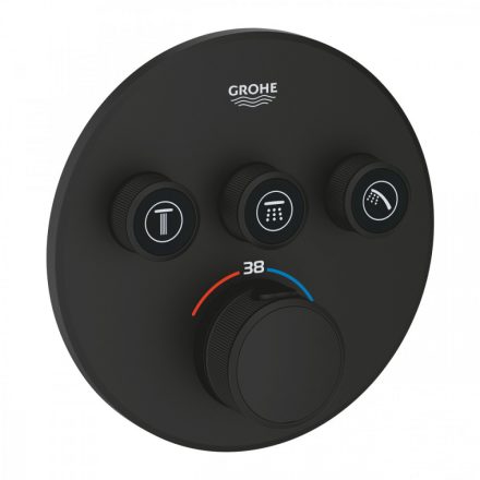 Grohe Grohtherm SmartControl 3 fogyasztós termosztát falsík alatti szereléshez, fantom fekete 29508KF0 