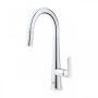 Grohe QuickFix Veletto egykaros konyhai csaptelep, kihúzható zuhanyfejjel, króm 30419000