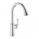 Grohe QuickFix Gloucester egykaros konyhai csaptelep, kihúzható fejjel és zuhanyváltóval, króm 30422000