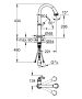 Grohe QuickFix Gloucester egykaros konyhai csaptelep, kihúzható fejjel és zuhanyváltóval, króm 30422000