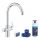 Grohe QuickFix Blue Pure StartCurve konyhai csaptelep kezdőkészlet aktív szénszűrővel, króm 30593000