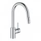 Grohe Eurosmart Cosmopolitan egykaros konyhai csaptelep kihúzható zuhanyfejjel, króm 31481001