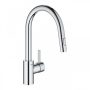 Grohe Eurosmart Cosmopolitan egykaros konyhai csaptelep kihúzható zuhanyfejjel, króm 31481001