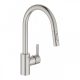 Grohe Feel egykaros konyhai csaptelep, 2 funkciós, elfordítható kifolyóval, rozsdamentes acél hatású 31486DC1