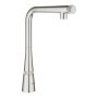 Grohe Zedra SmartControl konyhai csaptelep kihúzható zuhanyfejjel, rozsdamentes acél hatású 31593DC2