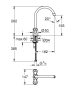 Grohe Costa L tekerőgombos konyhai csaptelep lánctartó szem nélkül, króm 31829001