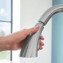 Grohe Zedra egykaros konyhai csaptelep kihúzható fejjel, rozsdamentes acél hatású 32294DC2