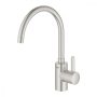 Grohe Eurosmart Cosmopolitan egykaros konyhai csaptelep elfordítható kifolyóval, rozsdamentes acél hatású 32843DC2