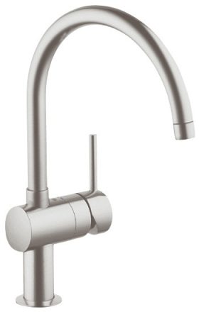 Grohe Minta egykaros konyhai csaptelep elfordítható kifolyóval, rozsdamentes acél hatású 32917DC0