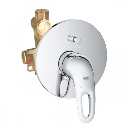 Grohe Eurostyle egykaros kádcsaptelep zuhanyváltóval, beépítőtesttel, króm 33637003