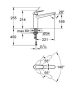 Grohe Eurodisc Cosmopolitan mosogató csaptelep, króm 33770002