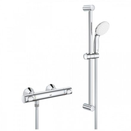 Grohe Grohtherm 500 termosztátos zuhanycsaptelep, Tempesta zuhanyszettel, króm 34796000