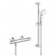 Grohe Grohtherm 500 termosztátos zuhanycsaptelep, Tempesta zuhanyszettel, króm 34796000