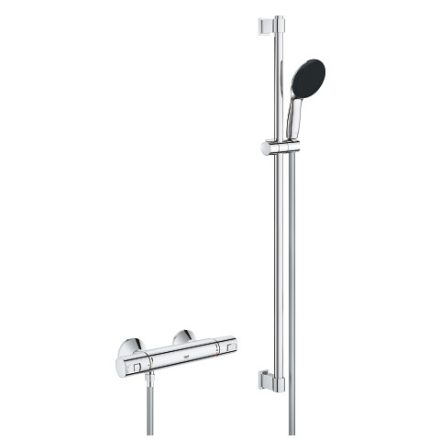 Grohe QuickFix Precision Start termosztátos zuhanycsaptelep, 600 mm zuhanysín zuhanyszettel, króm 34854001