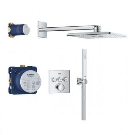 Grohe QuickFix Precision SmartControl termosztátos zuhanyrendszer Vitalio SmartActive 310 Cube fejzuhannyal, króm 34875000