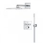 Grohe QuickFix Precision SmartControl termosztátos zuhanyrendszer Vitalio SmartActive 310 Cube fejzuhannyal, króm 34875000