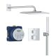 Grohe QuickFix Precision Cube rejtett termosztátos zuhanyendszer Vitalio Mono Cube 310 fejzuhannyal, króm 34879000