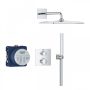 Grohe Precision Thermostat rejtett zuhanyrendszer Vitalio Rain Mono 310 Cube fejzuhannyal, króm 34881000