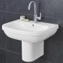 Grohe QuickFix Euro Ceramic mosdó 650x514 mm, bevonat nélkül, alpin fehér 39323000