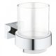 Grohe Essentials Cube kristálypohár tartókonzollal, króm 40755001