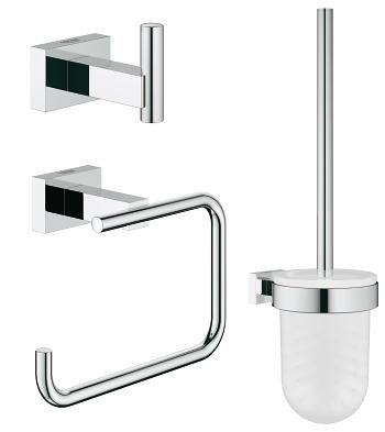 Grohe Essentials Cube mellékhelyiség szett 3 in 1 Akciós csomag 40757001 (40511001, 40507001, 40513001)