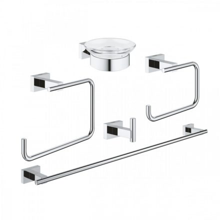 Grohe Essentials Cube 5 az 1-ben fürdőszobai kiegészítő szett, króm 40758001