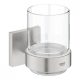 Grohe QuickFix Start Cube fali kristálypohár tartókonzollal, rozsdamentes acél hatású 41097DC0